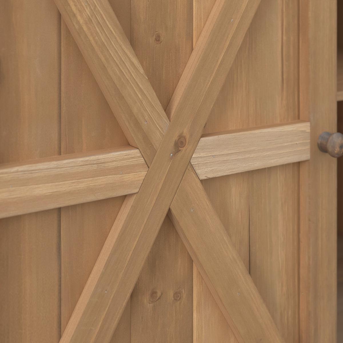 SKŘÍŇ ALI - barvy jedlového dřeva, Moderní, kov/dřevo (143/92/47cm) - Bessagi Garden