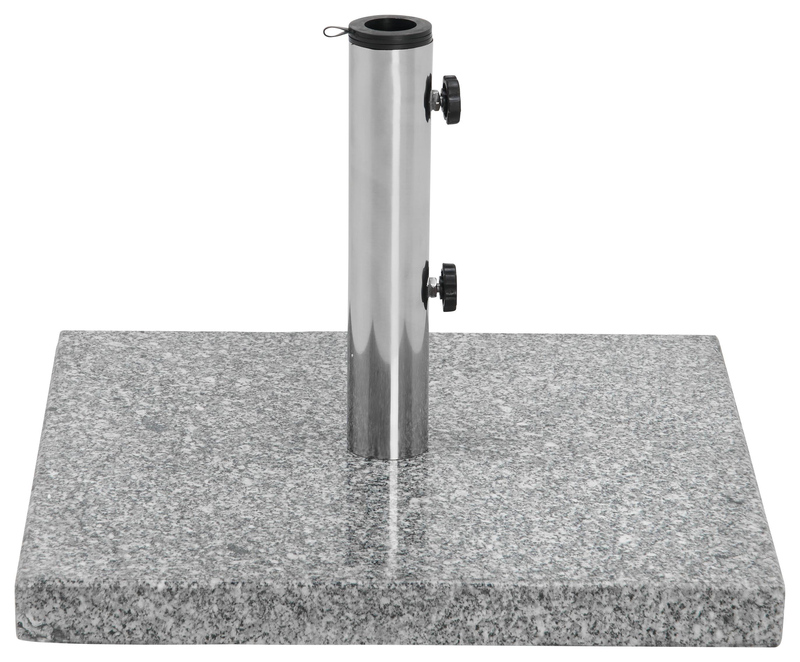 Stojan Na Slunečník Jannek - šedá, Moderní, kov/kámen (50/50/4,8cm) - Modern Living