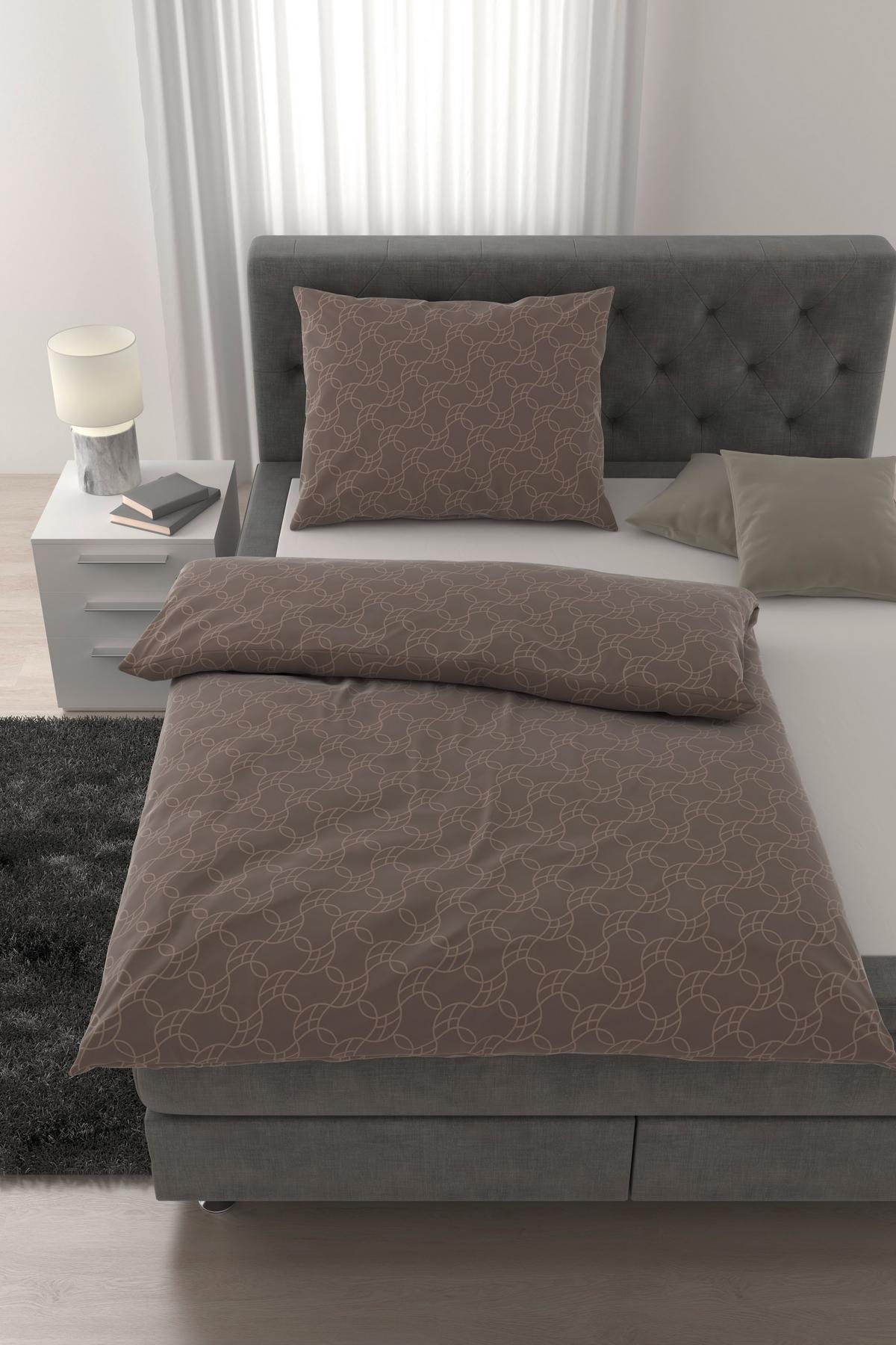 POVLEČENÍ ARC - šedohnědá, Romantický / Rustikální, textil (140/200cm) - Mömax