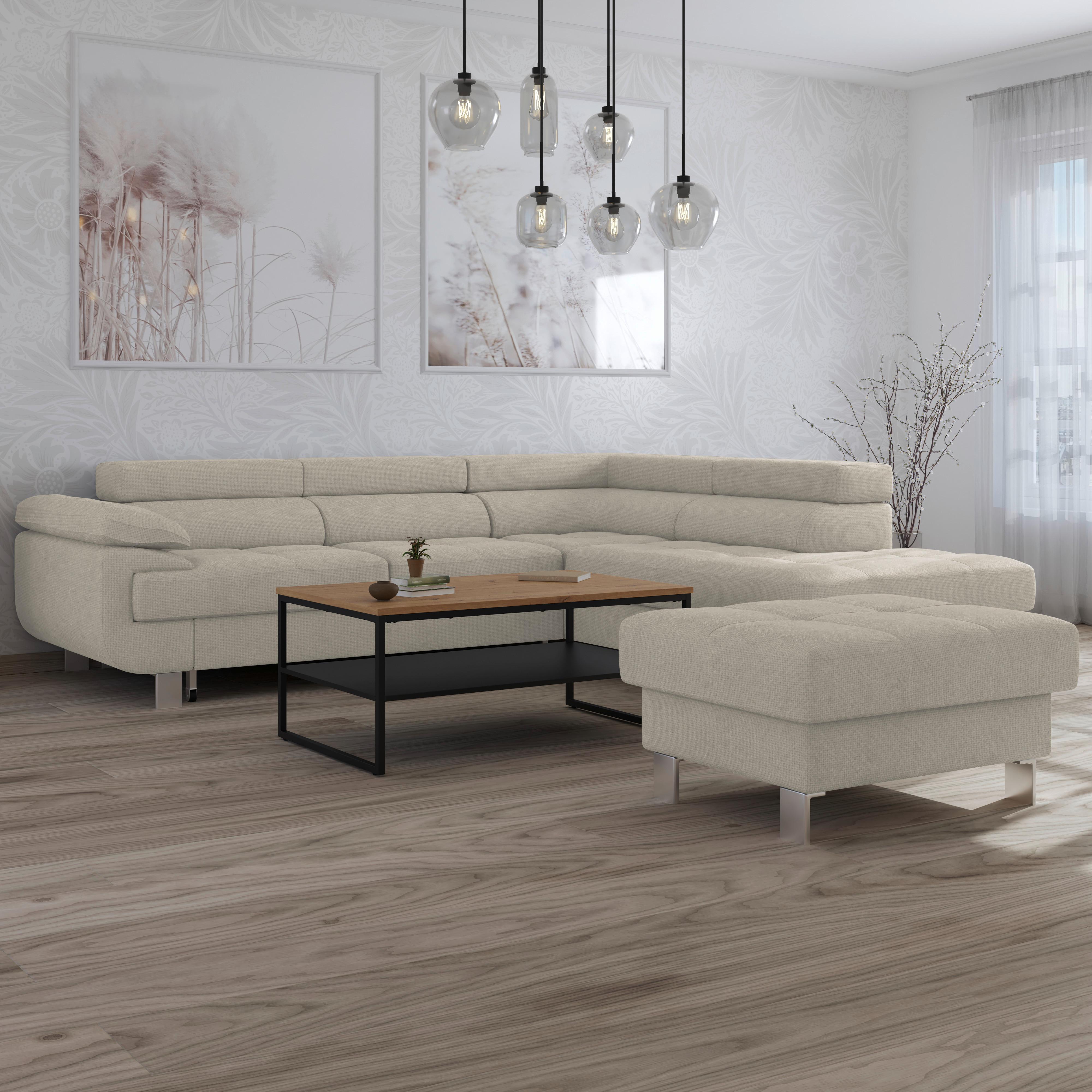 Ecksofa Savona - Greige, MODERN, Textil (270/230cm) - Ondega