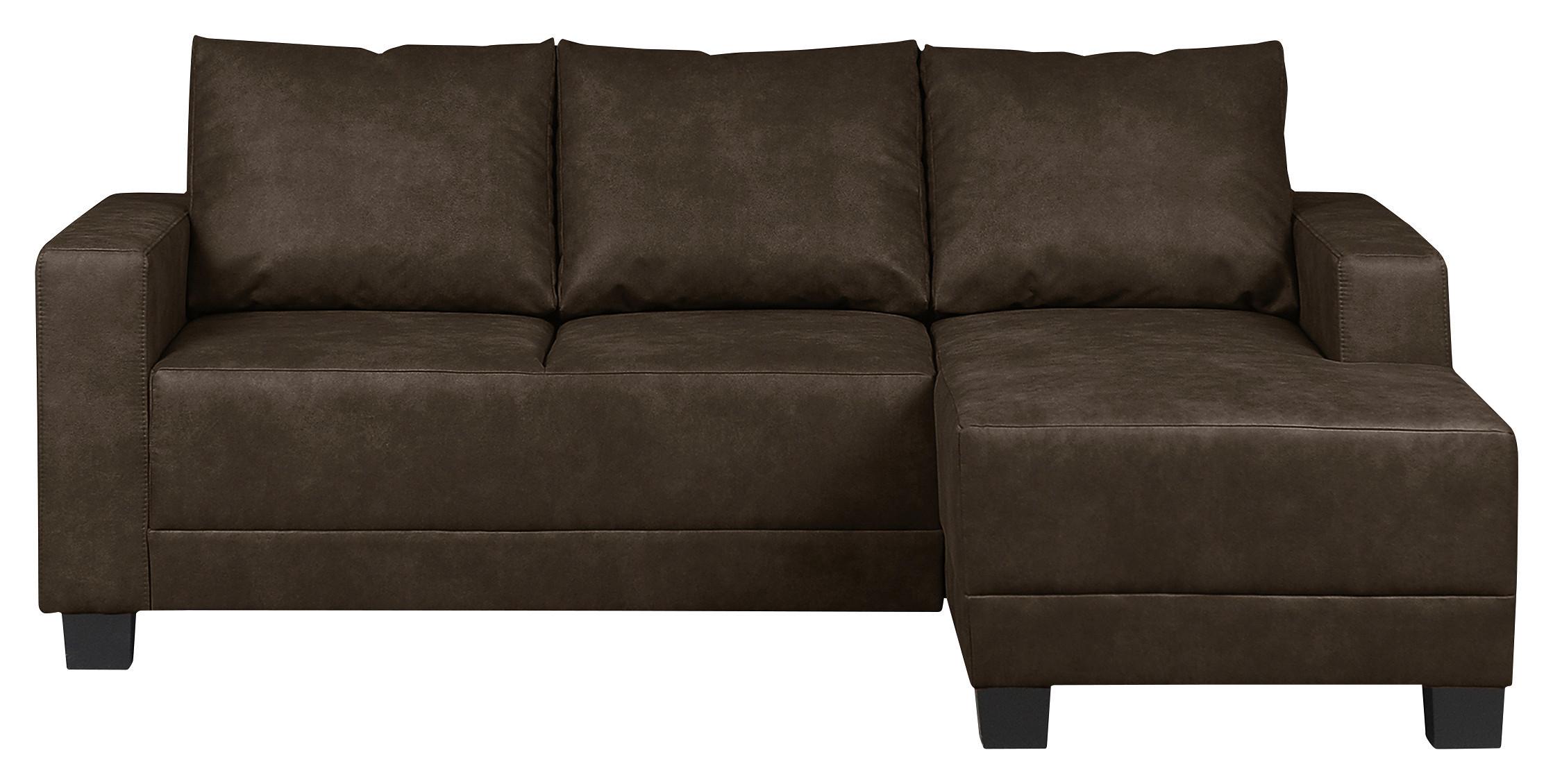 Ecksofa Grenwood Dunkelbraun S: 200x144 cm - Dunkelbraun/Braun, Design, Textil (200/144cm) - MID.YOU