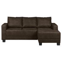 Ecksofa Grenwood Dunkelbraun S: 200x144 cm - Dunkelbraun/Braun, Design, Textil (200/144cm) - MID.YOU