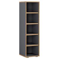 Schuhregal Salia Anthrazit/Honigeiche B: 30 cm - Honigeiche/Anthrazit, Design, Holzwerkstoff (30/110/33cm) - MID.YOU