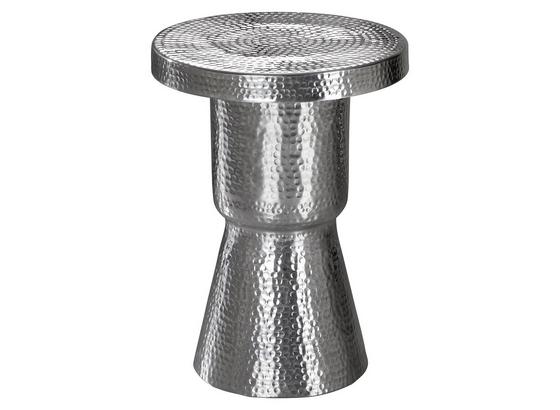 Beistelltisch mit Sockel Delyla, Silberfarben - Silberfarben, LIFESTYLE, Metall (43/59/43cm) - Livetastic Beistelltisch mit Sockel Delyla, Silberfarben - Silberfarben, LIFESTYLE, Metall (43/59/43cm) - Livetastic