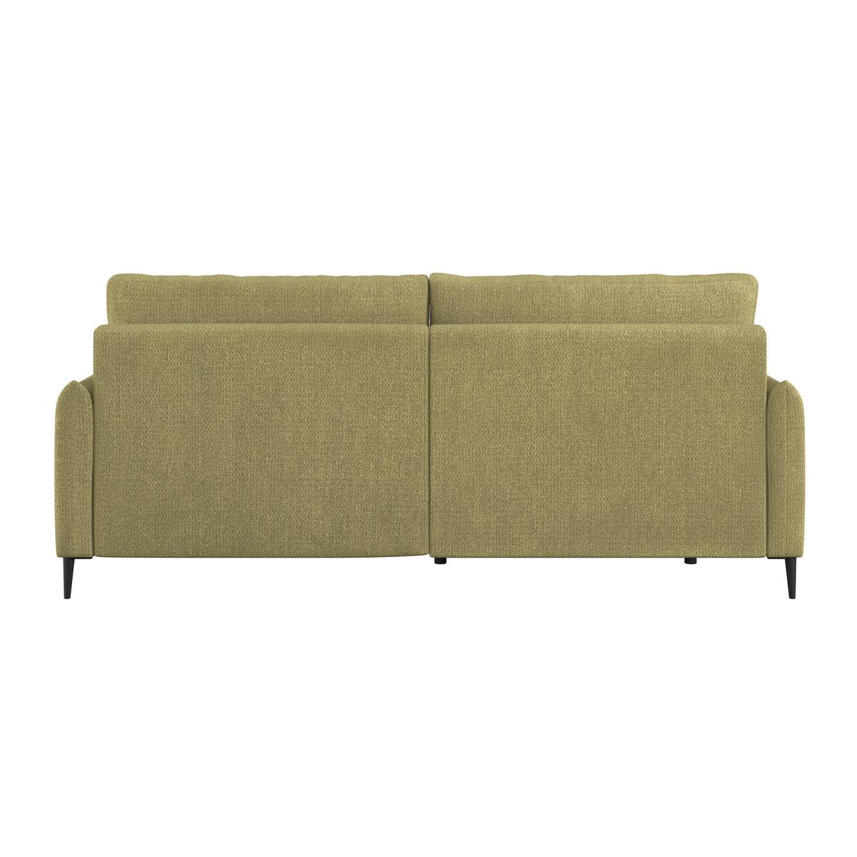 Ecksofa Polis Webstoff hellgrün, 221x142cm - Schwarz/Hellgrün, Trend, Textil (221/142cm) - Ondega
