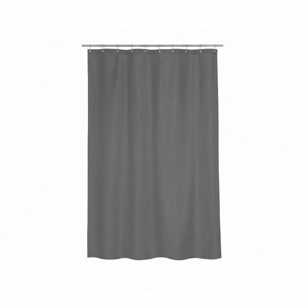 Duschvorhang in Dunkelgrau Textil/Mischgewebe