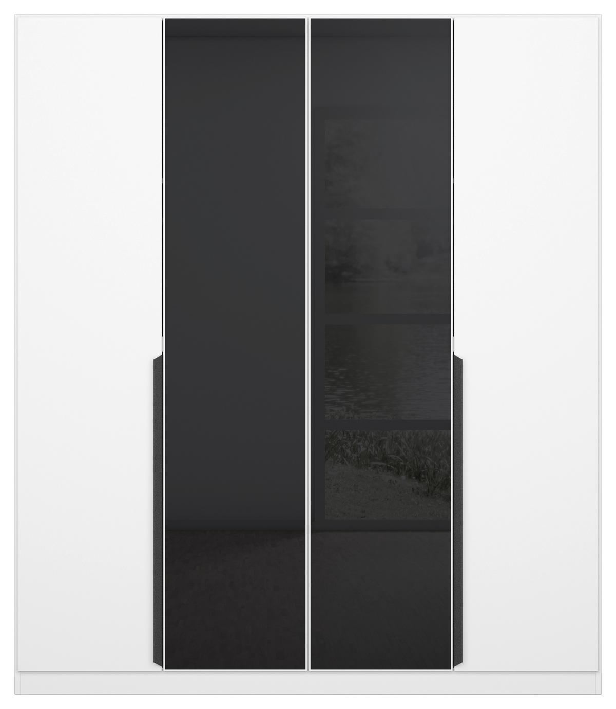 Drehtürenschrank Artemis 181 Cm Anthrazit/weiß - Anthrazit/Weiß, MODERN, Glas/Holzwerkstoff (181/210/54cm) - Rauch Möbel