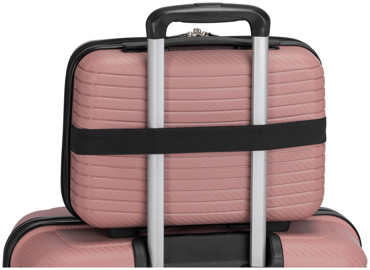 Reisekofferset Monika - Pink, KONVENTIONELL, Kunststoff/Textil - Luca Bessoni