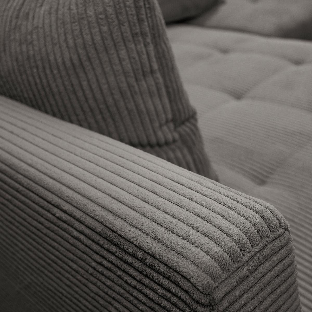 Ecksofa Pruno, Grau S: 174x247 cm - Schwarz/Grau, Design, Textil (174/247cm) - MID.YOU