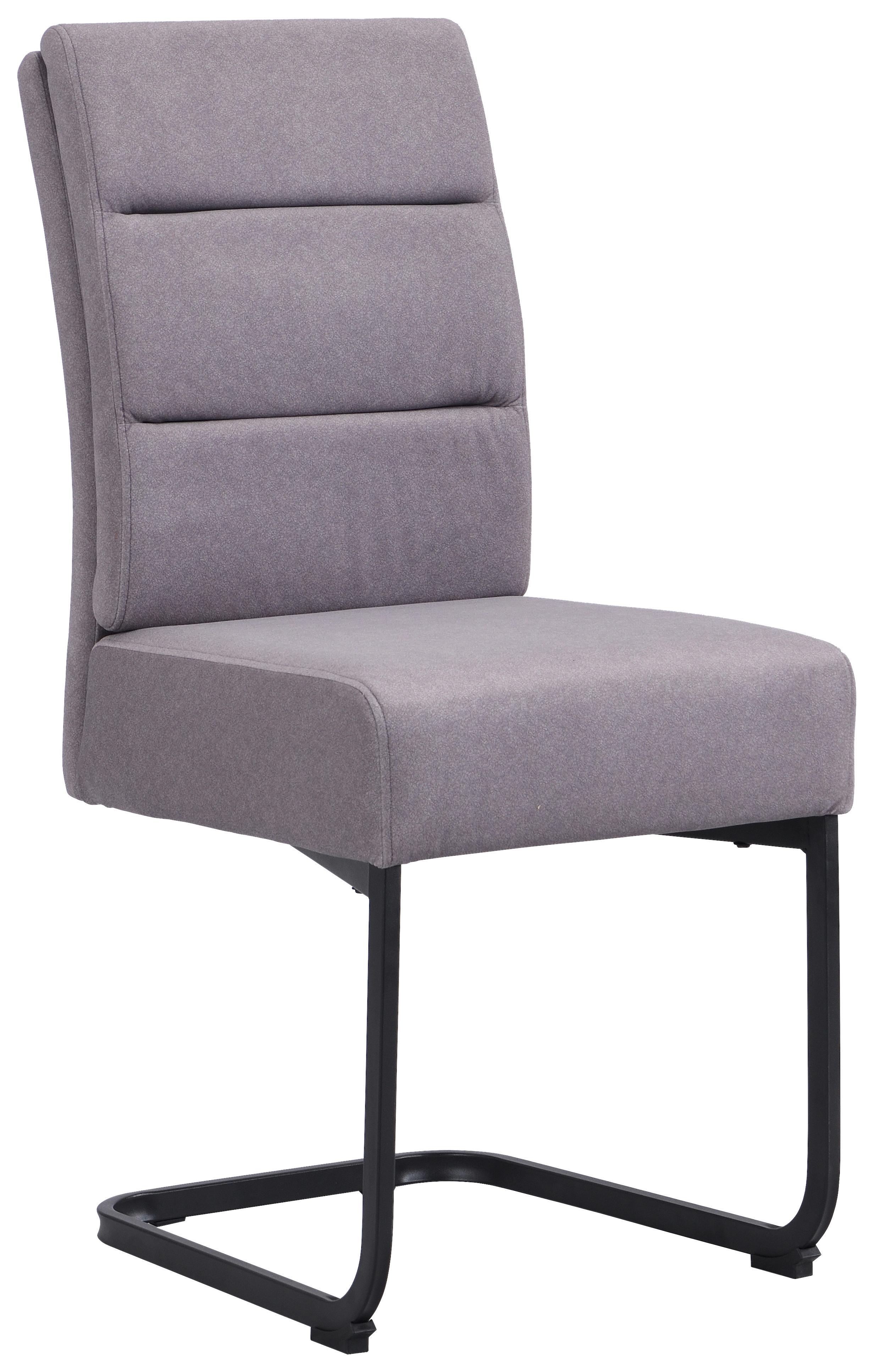 Szánkótalpas Szék Nick - fekete/szürke, Konventionell, textil/fém (47/97/59,5cm)