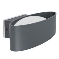 Außenwandleuchte Chinoa 10w Metall Kunststoff, Wandmontage - Transparent/Anthrazit, Design, Kunststoff/Metall (27/8/14cm) - Eglo