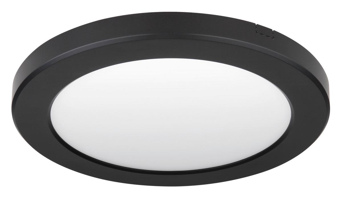 LED-Deckenleuchte Nita Ø 22 cm Fixierbare Farben - Opal/Schwarz, MODERN, Kunststoff (22/1,8cm) - Luca Bessoni