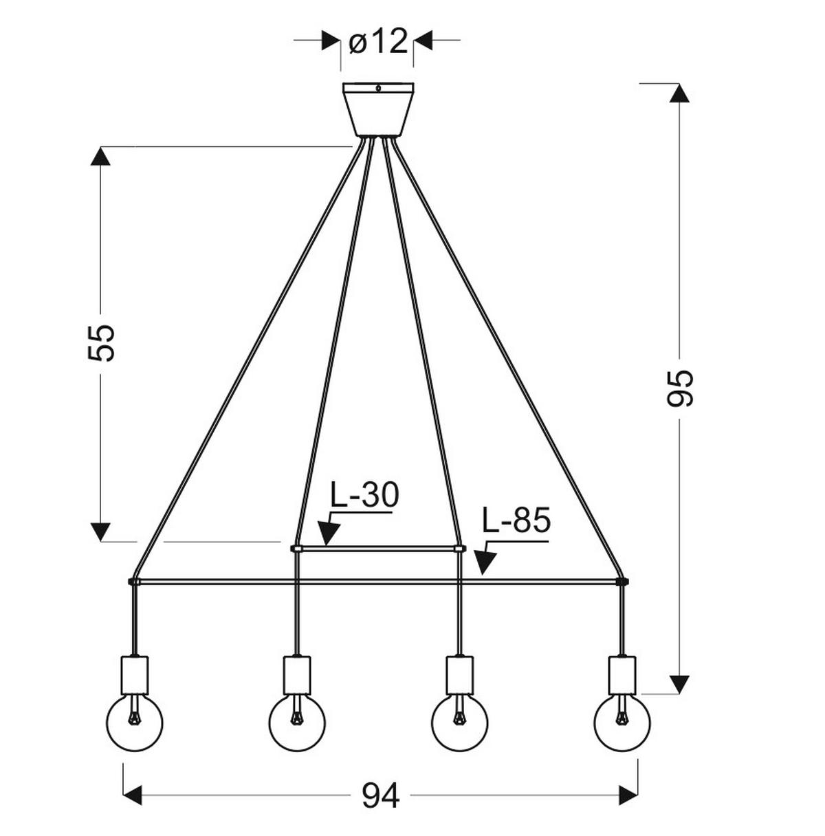 Pendelleuchte 34-70906 Alto - Weiß, Design, Metall (94/10/95cm)