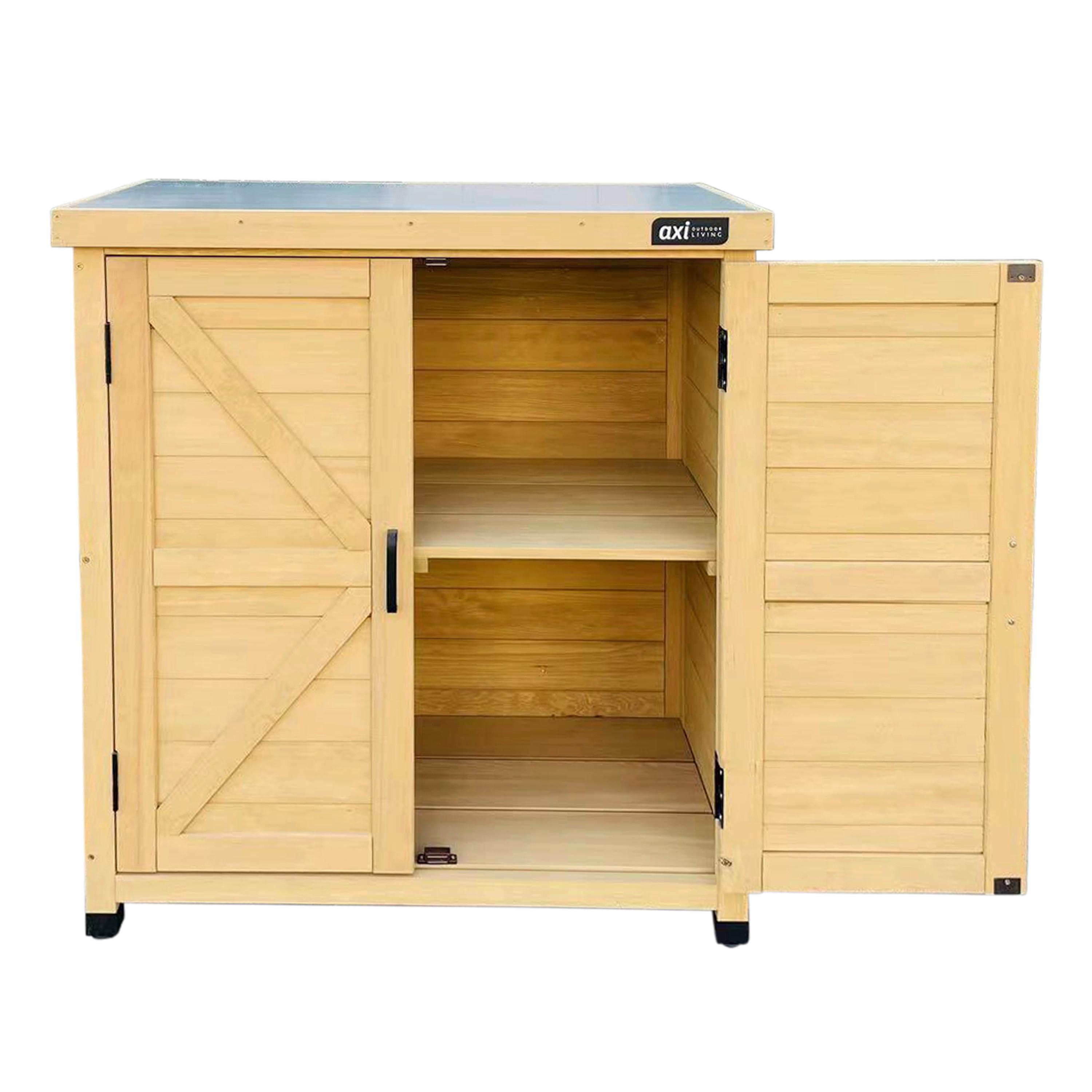 Geräteschrank Felix - Braun, Basics, Holz (80/45/93cm) - Ambia Garden