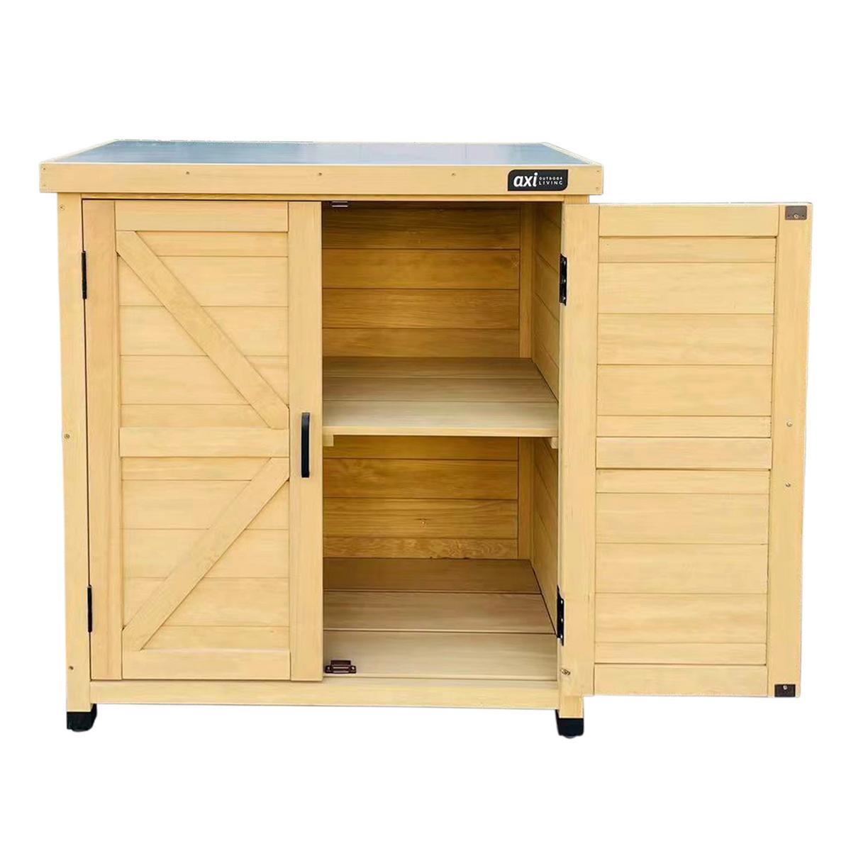 Geräteschrank Felix - Braun, Basics, Holz (80/45/93cm) - Ambia Garden