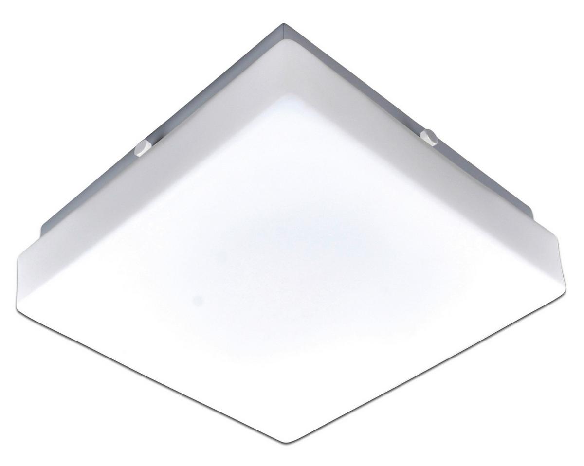 Led-deckenleuchte L: 25 Cm Mit Milchglas - Weiß, Basics, Glas/Metall (25/25/8cm) - Näve