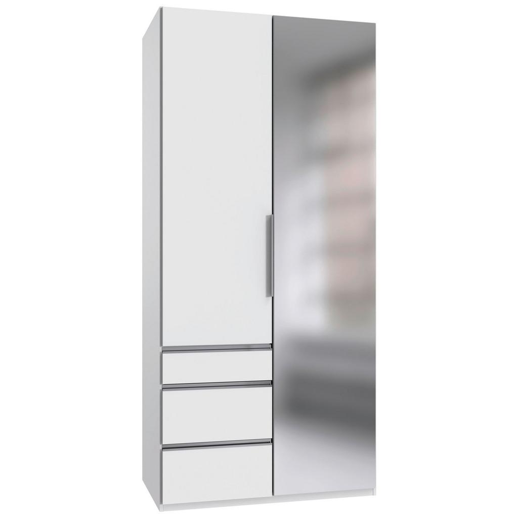Drehtürenschrank Level 36 A weiß Dekor/Spiegel, B: 100cm