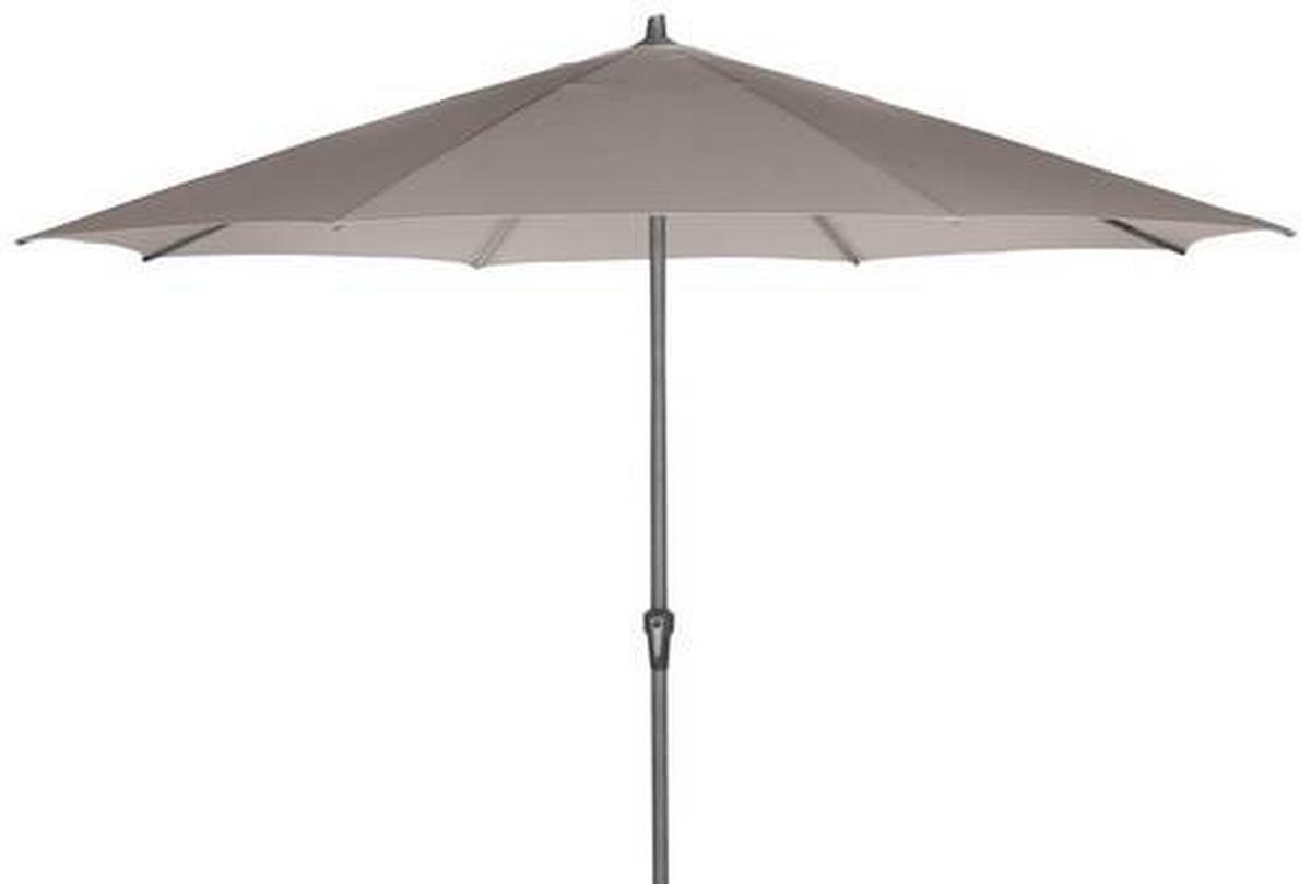 Sonnenschirm Ø 350 cm Anthrazit/Taupe - Taupe/Anthrazit, KONVENTIONELL, Textil/Metall (350/350cm) - Siena Garden
