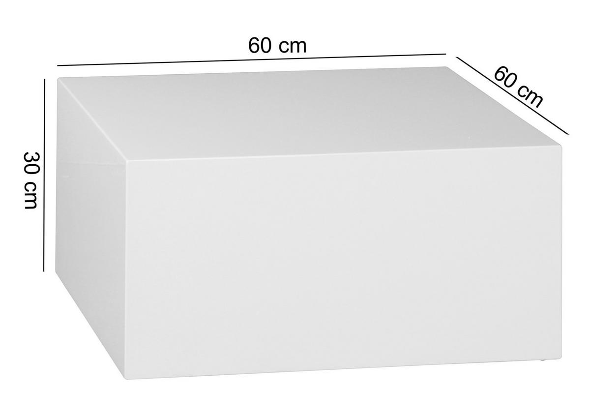 Konferenční stůl bílý - bílá, Moderní, kompozitní dřevo (60/30/60cm) - MID.YOU