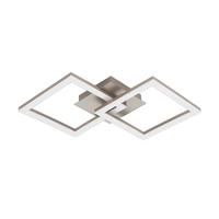 Led-deckenleuchte Huerta L: 52,5 Cm Matt Quadratisch - Weiß, Basics, Kunststoff/Metall (52,5/31/6,5cm) - Eglo