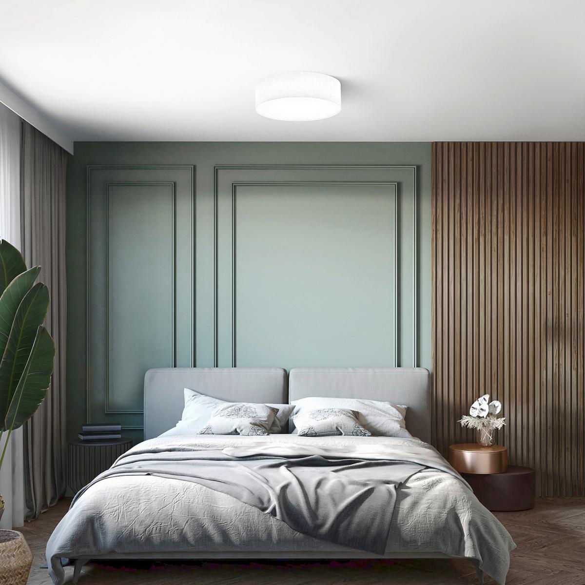 Deckenleuchte 21255 Maat - Weiß, Basics, Textil/Metall (45/10cm) - Fischer & Honsel