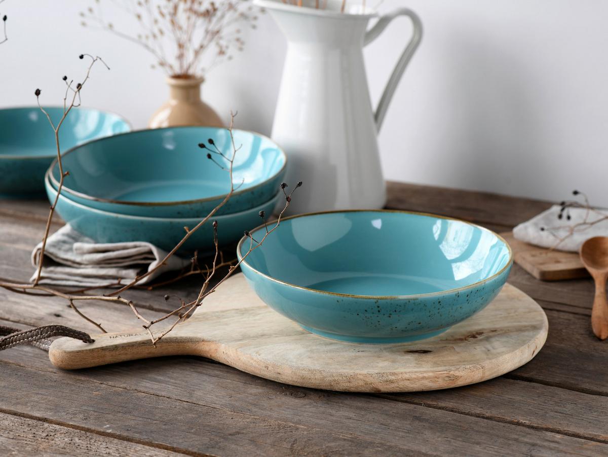 Schüsselset Nature Collection Water, 4--Teilig., Blau - Blau, Design, Keramik - Creatable