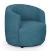 Polstersessel Pina Blau Chenille - Blau/Schwarz, Design, Textil (81/74/81cm) - Livetastic