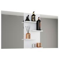 Badspiegel Budasi Bxh 112x59 Cm - Weiß, MODERN, Holzwerkstoff (112/59/11,5cm) - MID.YOU