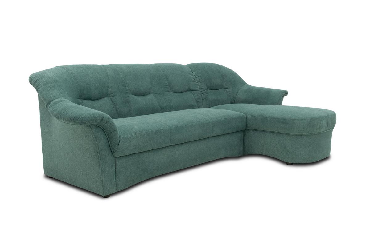 Ecksofa Sarafina Petrol - Petrol/Schwarz, KONVENTIONELL, Textil (232/146cm) - MID.YOU