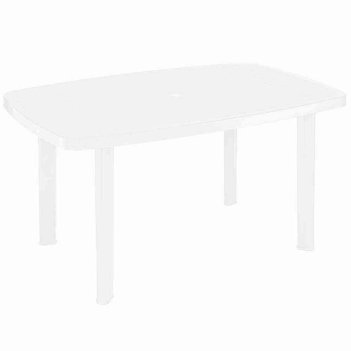 Gartentischgruppe Tampa+faro Set 9tlg.gard. - Weiß/Grau, MODERN, Kunststoff/Textil (90/90/140cm) - Gardenson