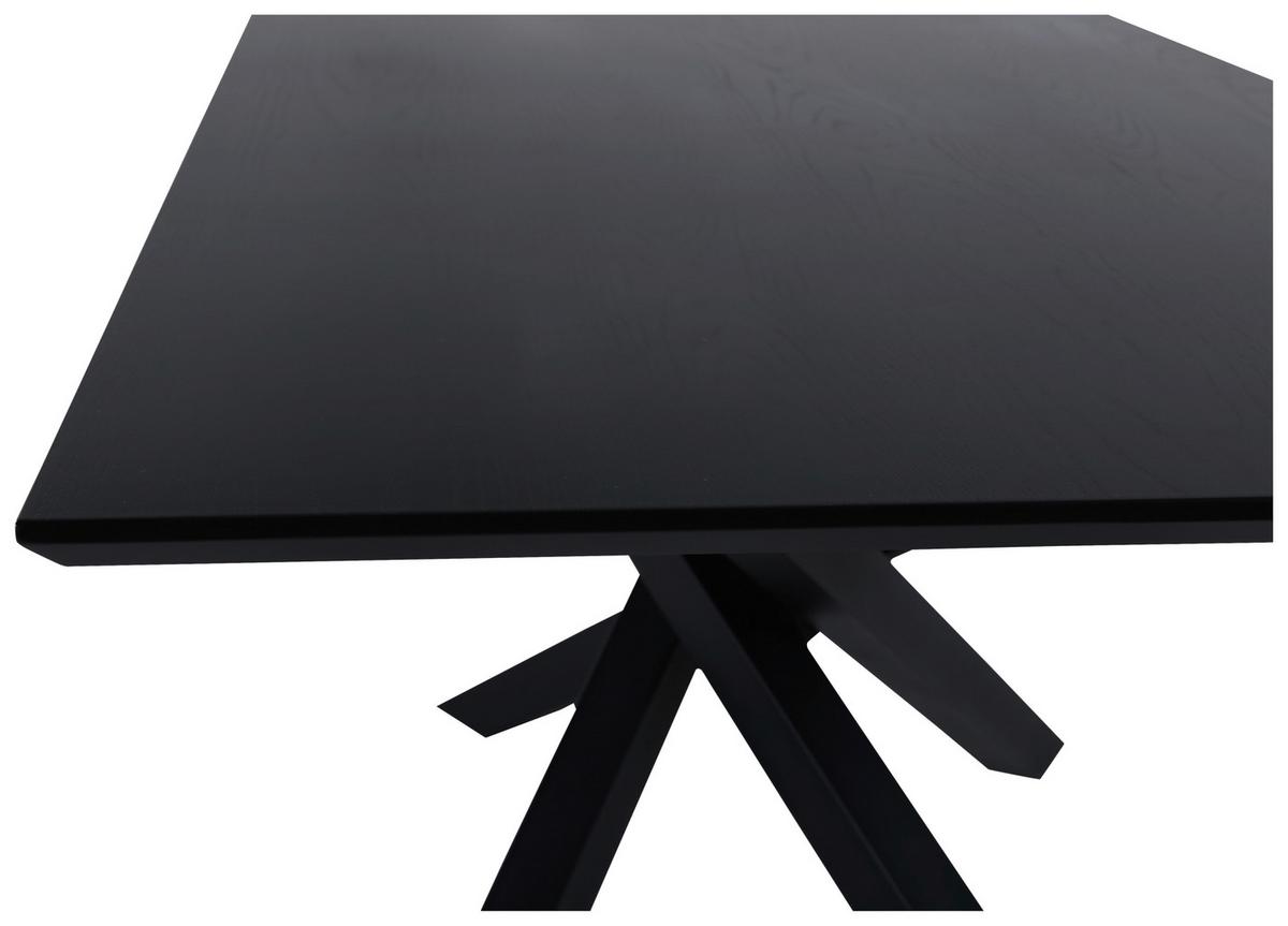 Esstisch Piazza - Schwarz, Design, Holzwerkstoff/Metall (180/90/76cm) - Livetastic