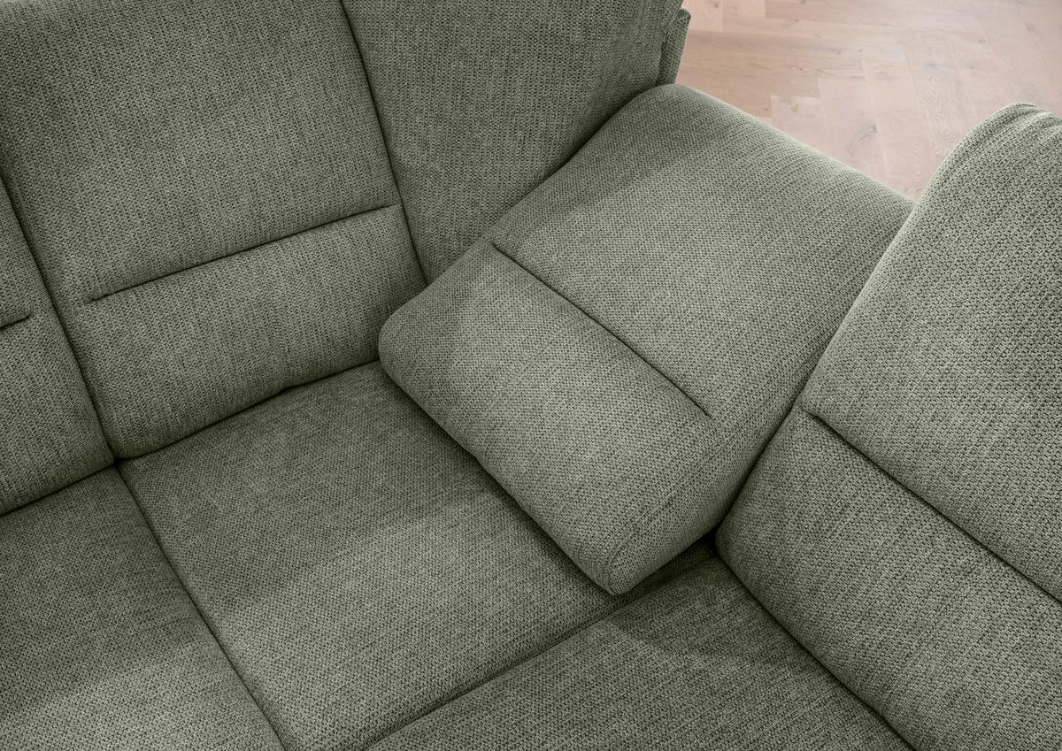 Ecksofa Mit Relaxfunktion Parole Dunkelgrün Chenille - Chromfarben/Dunkelgrün, MODERN, Textil (236/275cm) - Livetastic