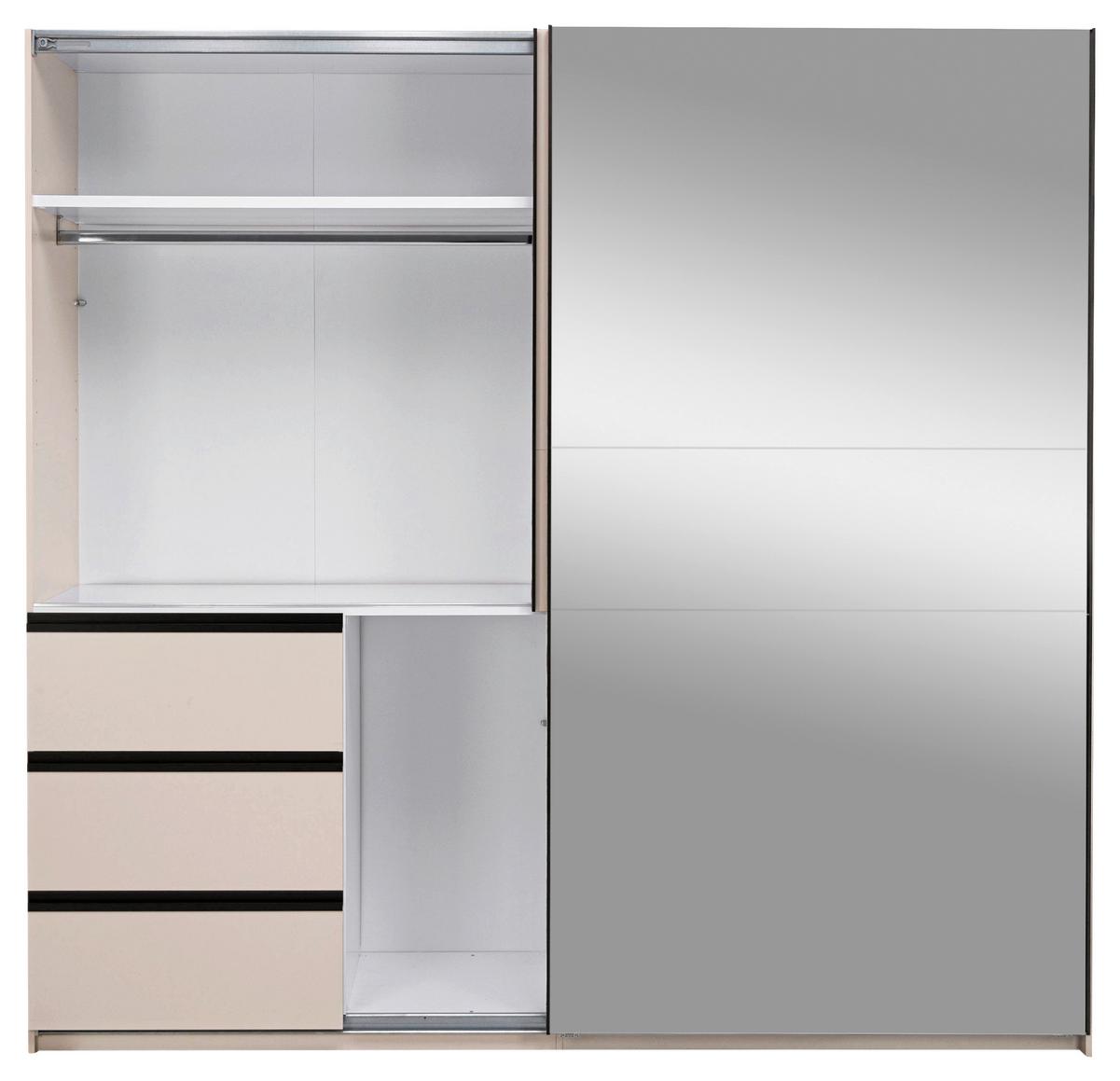 SCHIEBETÜRENSCHRANK Wilma Kaschmir B: 215cm - Kaschmir, MODERN, Holzwerkstoff (215/210/61,5cm) - P & B