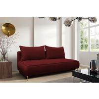Schlafsofa Zoom Bordeaux B: 200 cm - Bordeaux/Goldfarben, Design, Textil (200/90/97cm) - MID.YOU