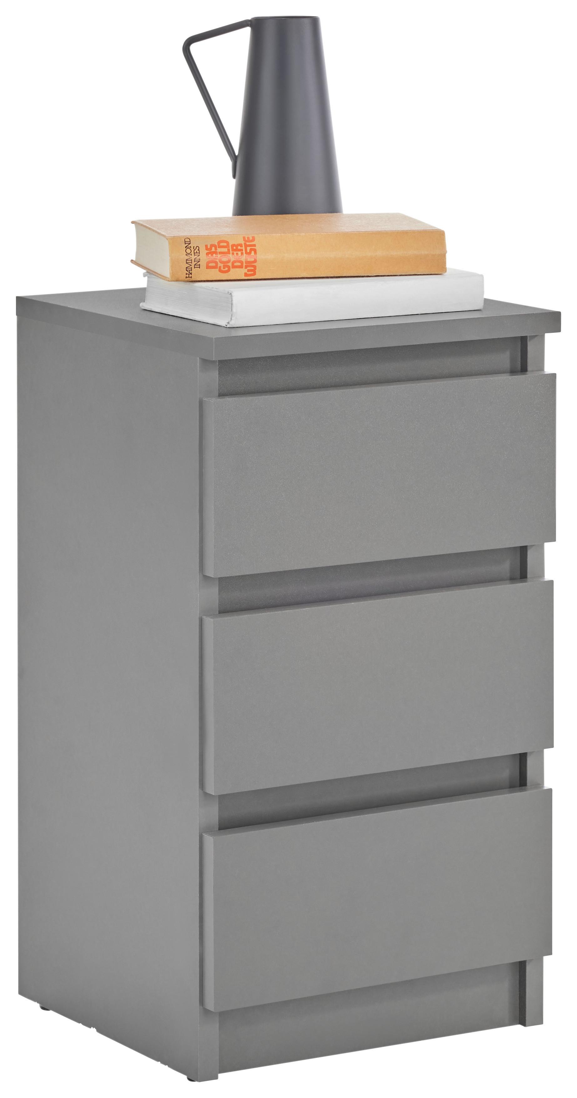 NOČNÍ STOLEK ELLA - antracitová, Konvenční, kompozitní dřevo (30/55/31cm)