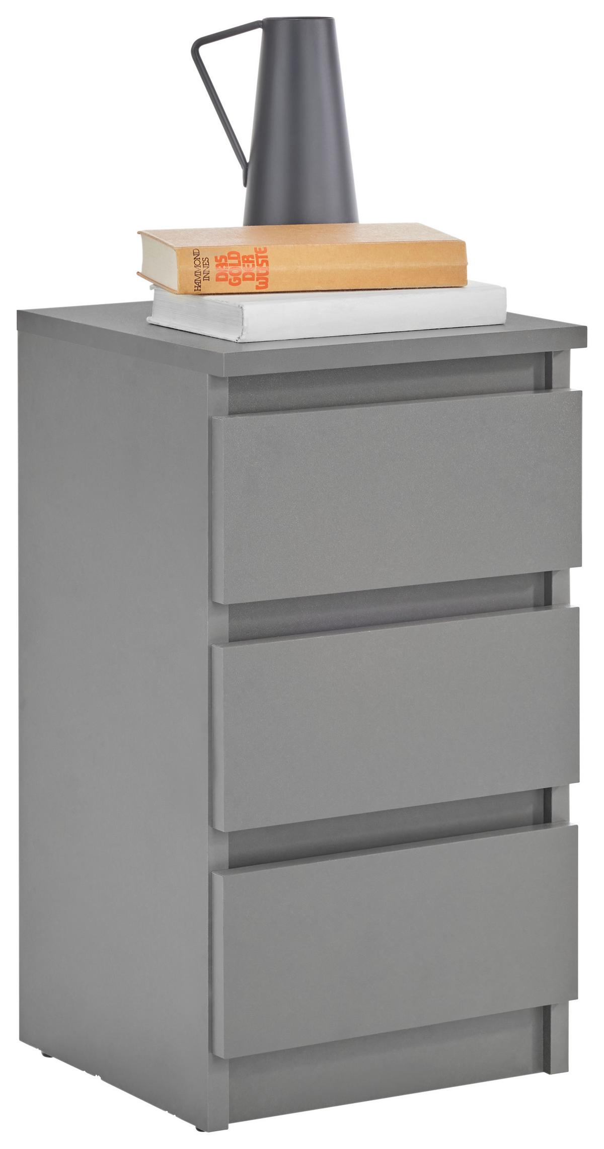 NOČNÝ STOLÍK ELLA - antracitová, Konventionell, kompozitné drevo (30/55/31cm)