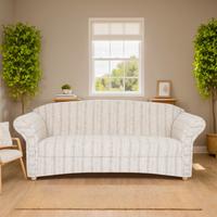 3-Sitzer Loretta Grau, ca. 204x83x85 cm - Hellgrau, Basics, Holz/Textil (204/83/85cm)
