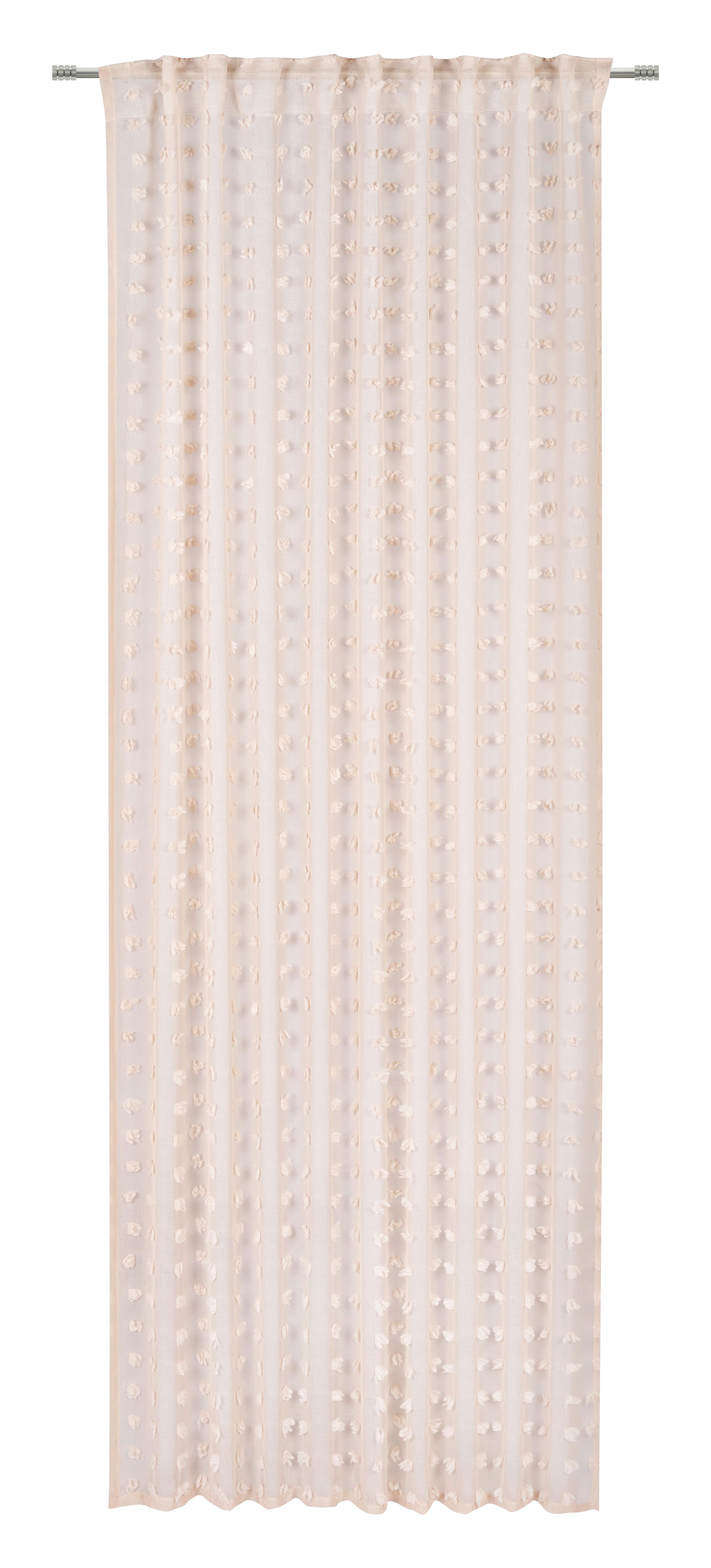 HOTOVÝ ZÁVĚS BELLA -EXT- - růžová, Romantický / Rustikální, textil (140/245cm) - Modern Living