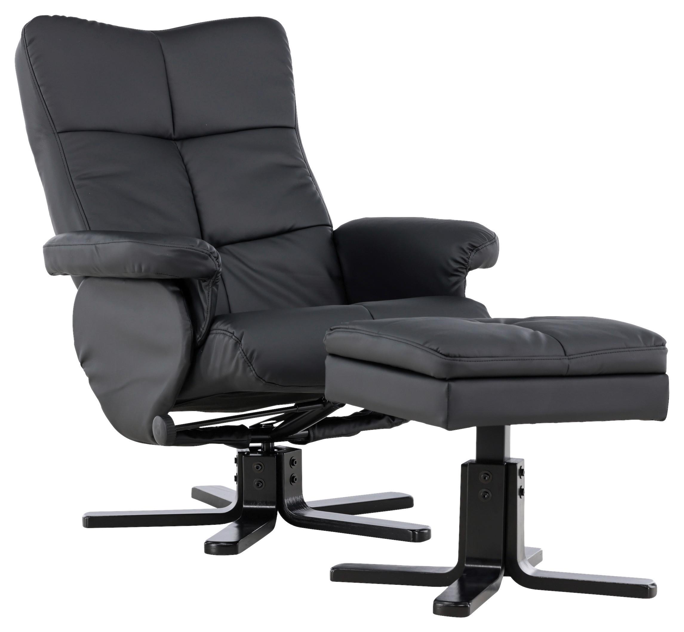 Relaxsesselset Sven - Schwarz, Design, Textil/Metall (78/101/90cm) - Livetastic
