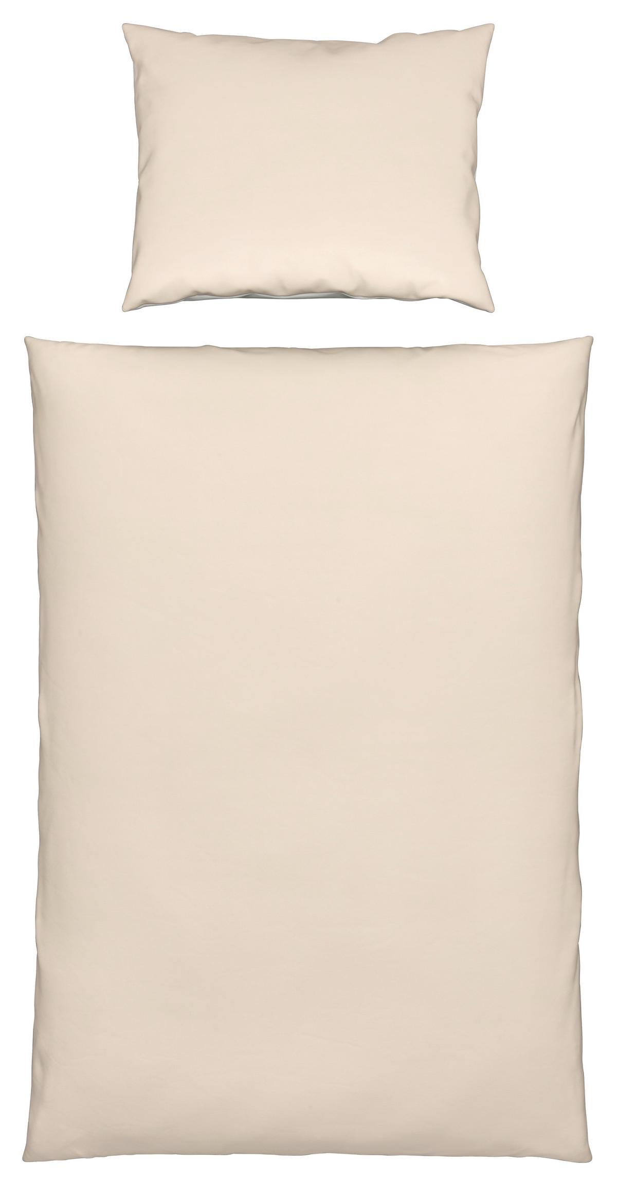 Povlečení Annika, 140/200cm, bílá,béžová - bílá/béžová, textil (140/200cm) - Modern Living