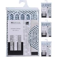 Zuhanyfüggöny 3 Különböző Minta - Basics, műanyag (180/180cm)