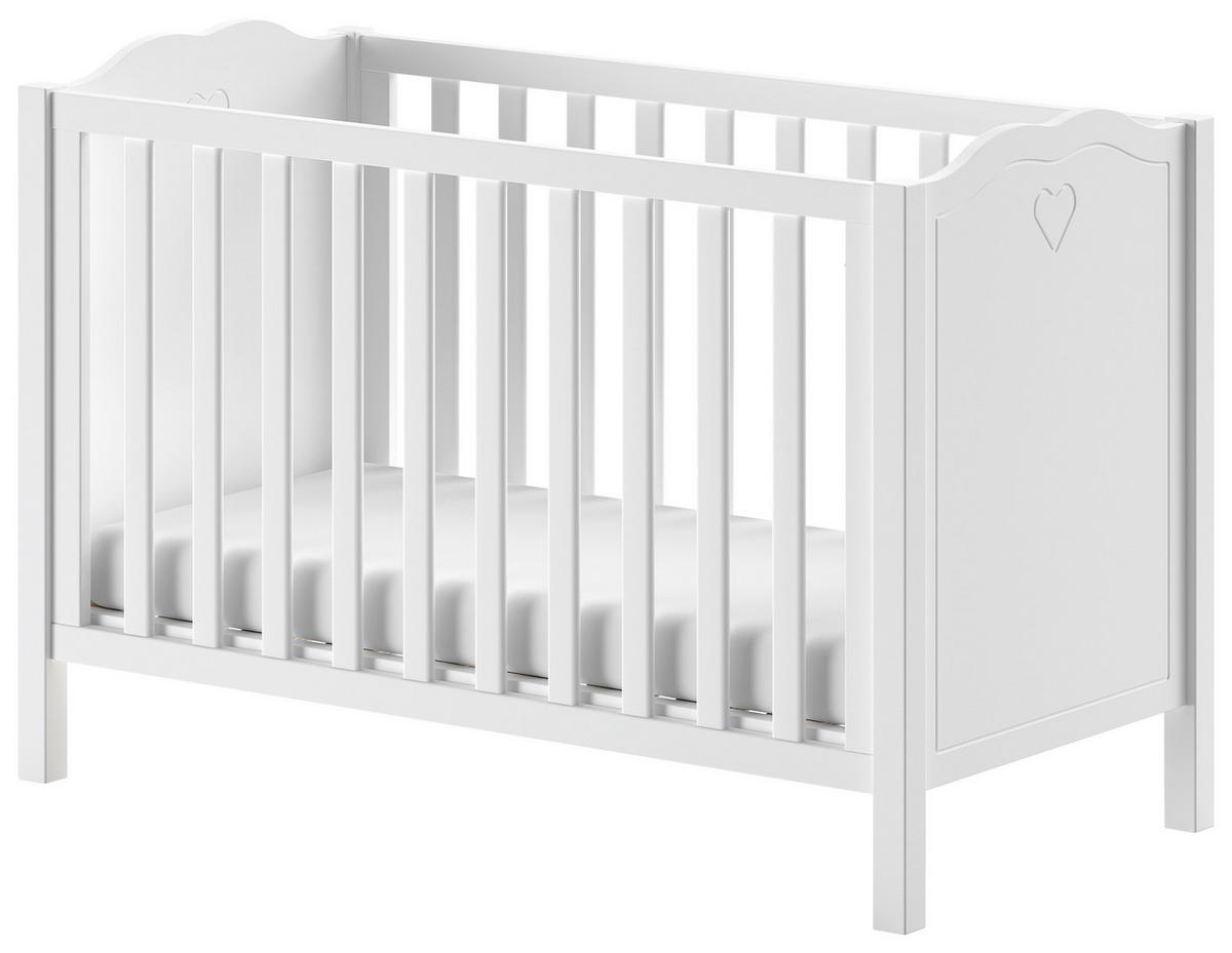 Gitterbett Amori Weiß 60x120cm - Weiß, MODERN, Holz/Holzwerkstoff (60/120cm) - Vipack