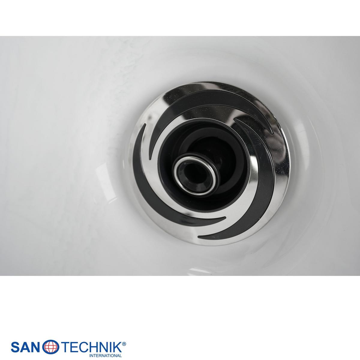 Whirlpool Parma, mit Abdeckung 180x160x76 cm - Grauweiß, KONVENTIONELL, Kunststoff (180/160/76cm) - Sanotechnik