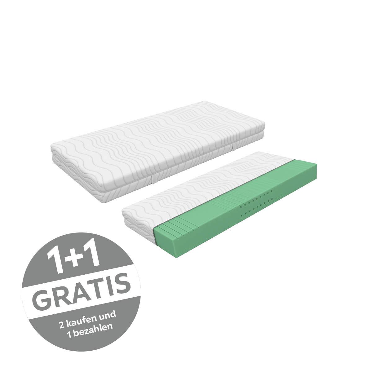 Kaltschaummatratze Nizza Comfort 90x200 Cm H3 H: 21 Cm - Weiß, Textil (90/200cm) - Primatex Deluxe