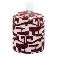 Taburet MARIE, červenohnědá/bílá žinylka - bílá/červenohnědá, Lifestyle, kompozitní dřevo/textil (35/40cm) - Mömax