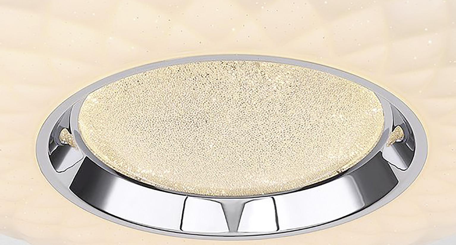 Led-deckenleuchte Ø 49 Cm Mit Smartphone-Steuerung - Opal, Design, Kunststoff/Metall (49/6,8cm) - Globo