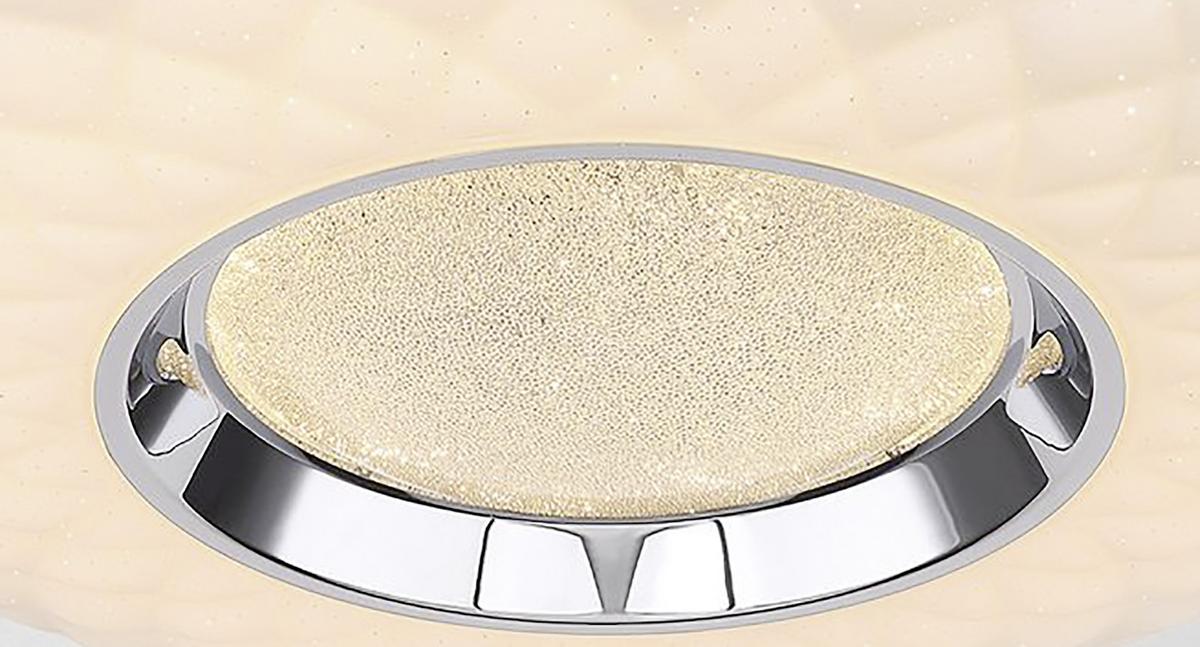 Led-deckenleuchte Ø 49 Cm Mit Smartphone-Steuerung - Opal, Design, Kunststoff/Metall (49/6,8cm) - Globo