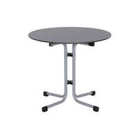 Gartentisch Klappbar Holz /Metall/Kunststoff ⌀ 80 cm - Anthrazit/Silberfarben, KONVENTIONELL, Holz/Kunststoff (80/71cm) - Siena Garden