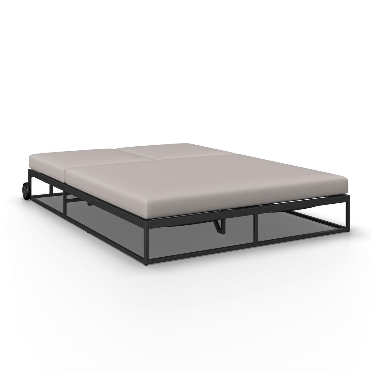 ZAHRADNÍ LEHÁTKO BERRY - světle šedá, Moderní, kov/textil (143/24/200cm) - Bessagi Garden