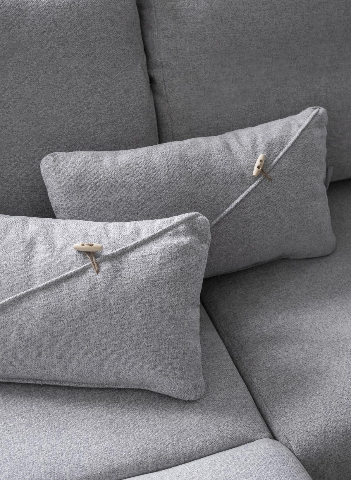 Ecksofa Scandic Lagom Beige S: 157x235 cm - Hellgrau/Naturfarben, Textil (157/235cm) - MID.YOU